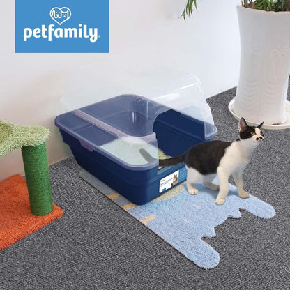 Katzenklo 3in1 mit Deckel, Groß, Marineblau