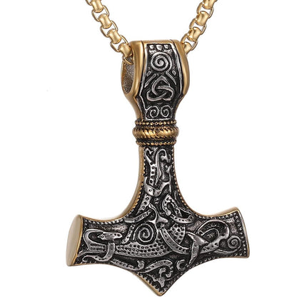 Wikinger Thors Hammer Halskette Edelstahl Nordische