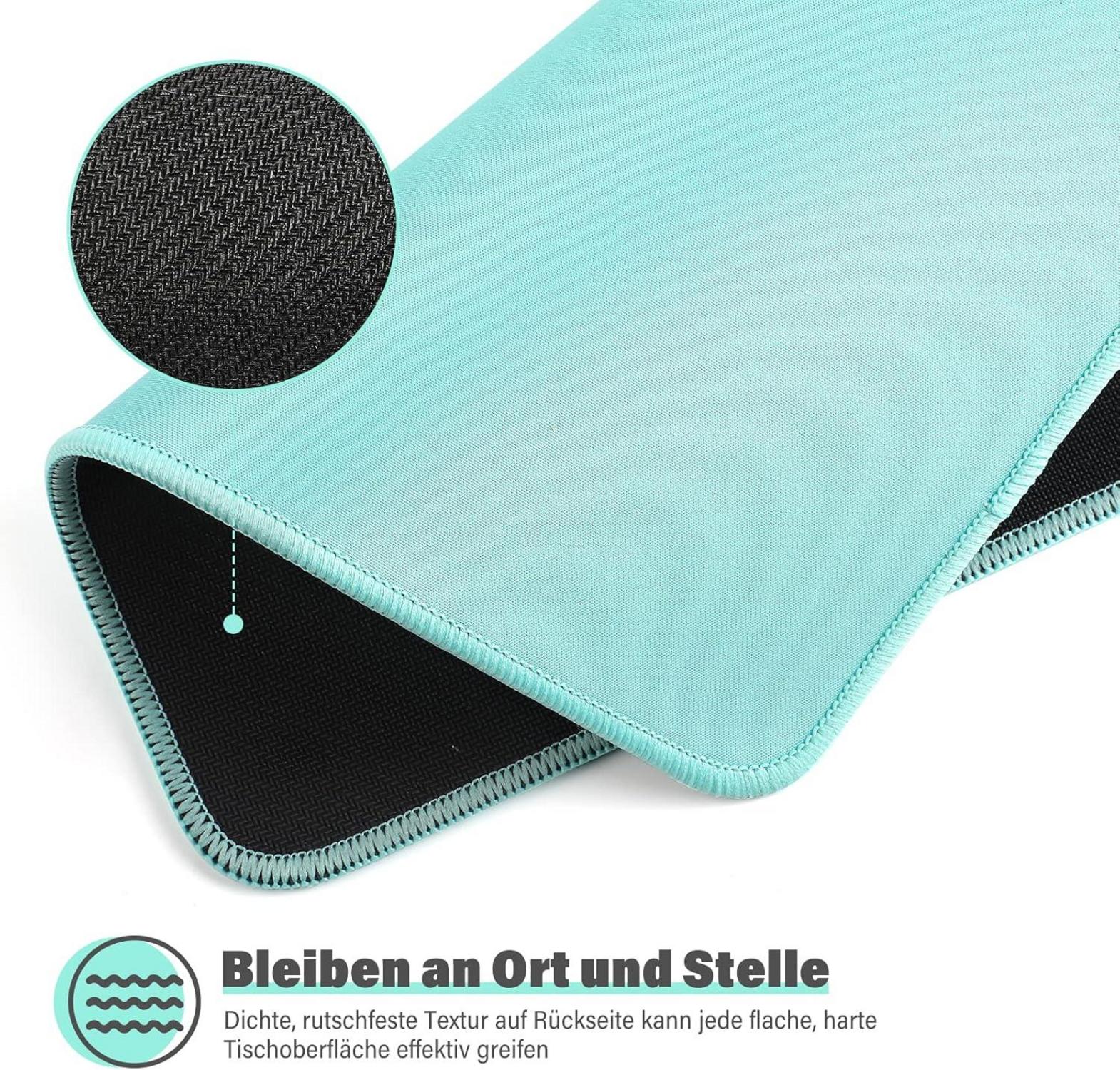 Mauspad 275x215mm Vernähte Kanten Rutschfeste Unterseite Wasserdicht Grün