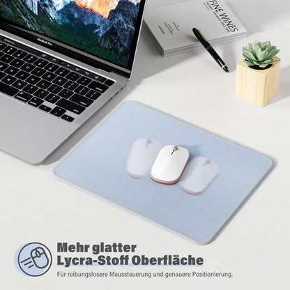 Blau Mauspad 275×215mm [30% Größer] mit Vernähte Kanten und
