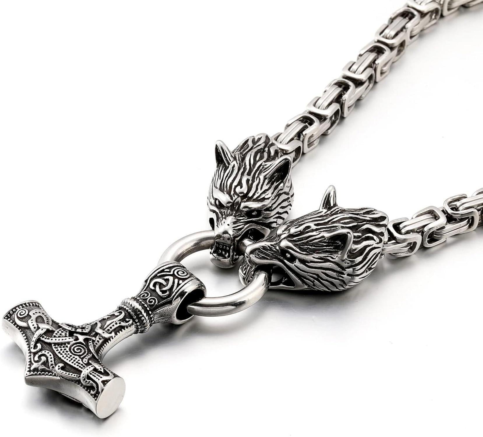 Wikinger Thors Hammer Halskette Edelstahl Männer Geschenk