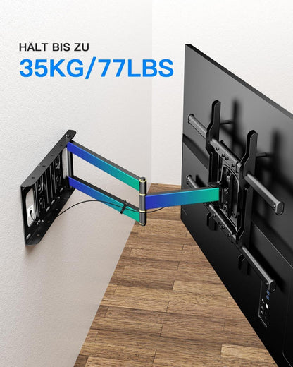 TV Wandhalterung Schwenkbar Neigbar 650mm 35kg 32-70 Zoll VESA 600x400mm