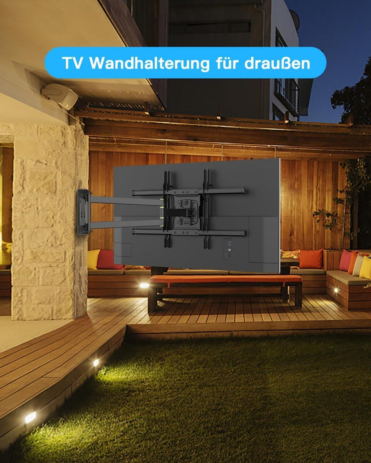 TV Wandhalterung Schwenkbar Neigbar 650mm 35kg 32-70 Zoll VESA 600x400mm