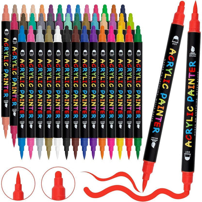 Acrylstifte 18 Farben Dual Tip wasserfest für