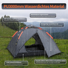 Camping Zelt für 3 Personen Wasserdicht Automatisch Pop Up 4