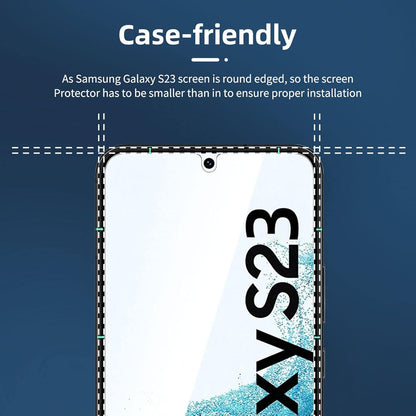Panzer Schutz Glas Samsung Galaxy S23 3er Pack 9H Härte