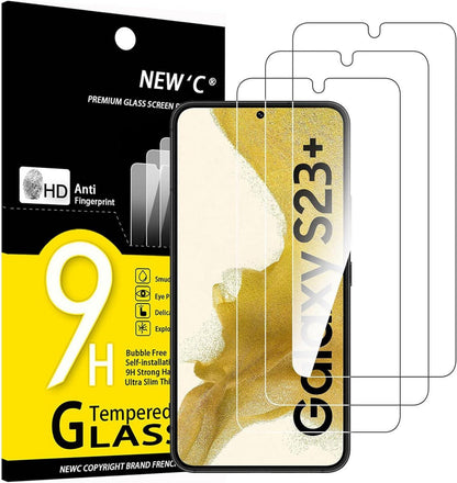 Panzer Schutz Glas für Samsung Galaxy S23 Plus Härte 9H Klar 3
