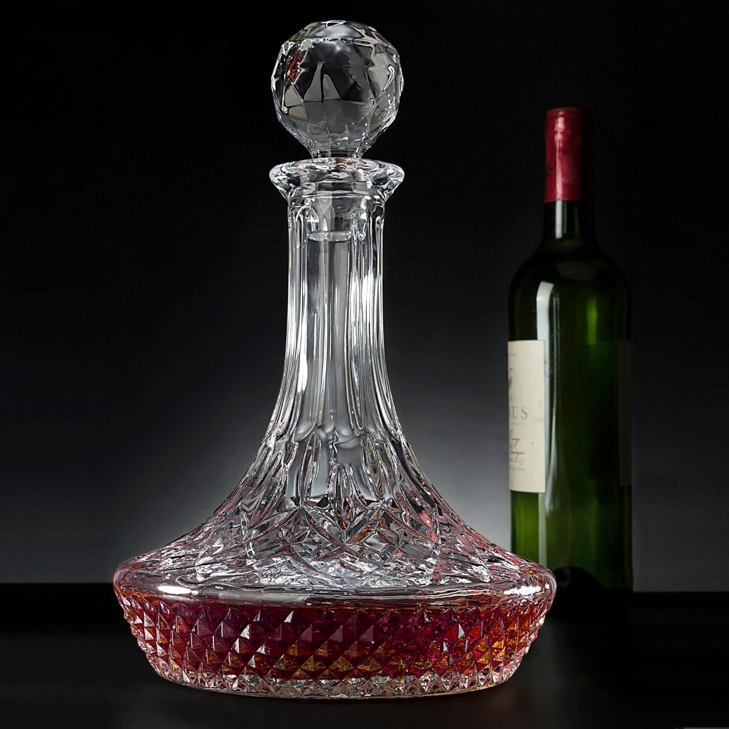 KANARS Kristall Weindekanter für Whisky & Rotwein Geschenkbox 1250 ml