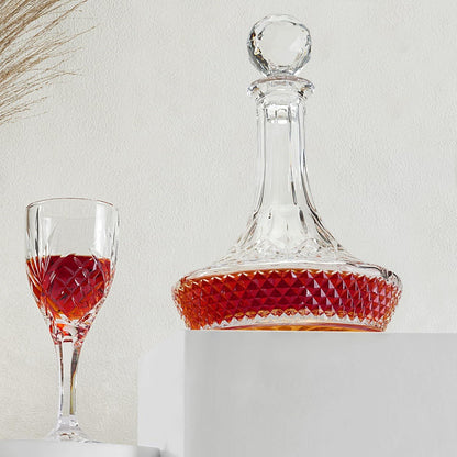 KANARS Kristall Wein Karaffe 1250ml mit Stopfen in Geschenkbox