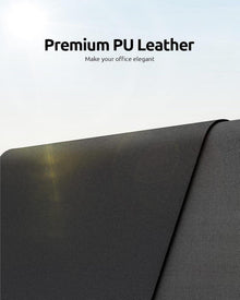 YSAGi XXL Schreibtischunterlage 90x43cm Schwarz Leder