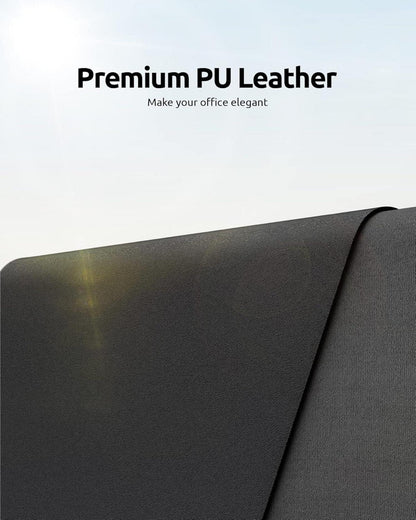 Premium Leder Schreibtischunterlage XXL 60x35cm Schwarz