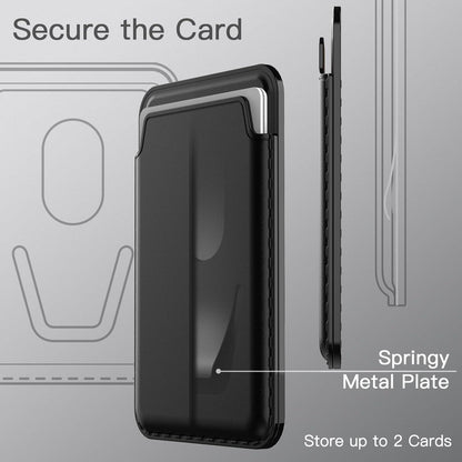 Magnetische Wallet für iPhone 12/13/14/15/16, PU Schwarz Kartenhalter