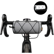 Fahrrad Lenkertasche mit Schultergurt, 2.4L, Reflektierendes Grau