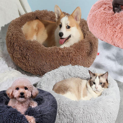 Rundes Hundebett Plüsch Donut – Grün, 120cm