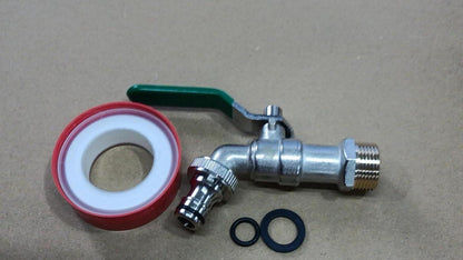 SPGOOD Premium Wasserhahn aus Messing 3/4 Zoll mit Schlauchanschluss & Rollendichtband, Rost- und Frostsicher