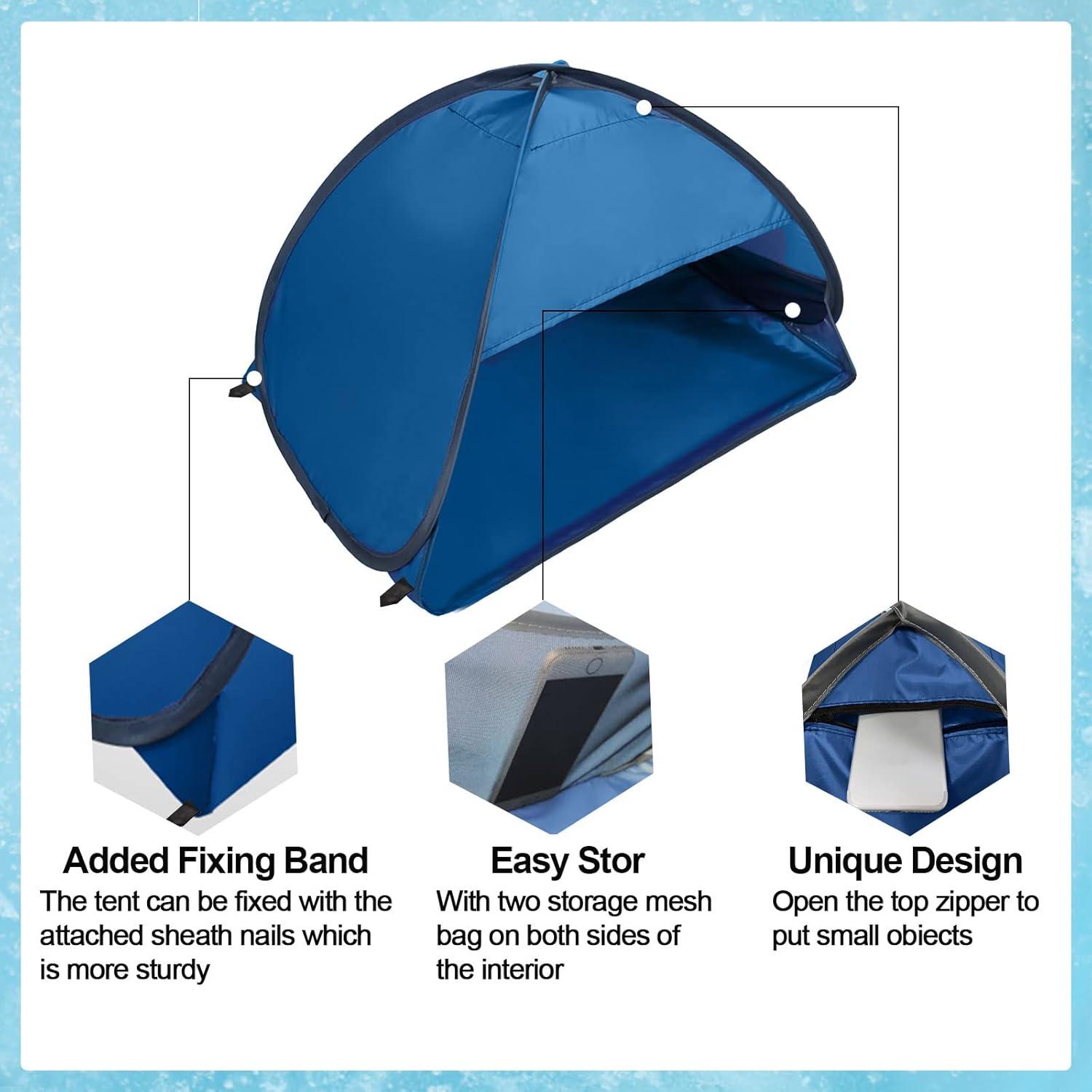 Pop-Up-Strand-Sonnenzelt mit UV-Schutz und Wasserspeicherbeuteln