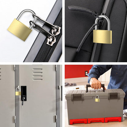 2er Pack Vorhängeschloss Messing 30mm mit Schlüssel Schloss Schließfächer Koffer