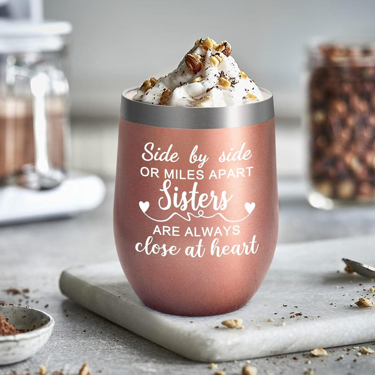 Sisters Always Close at Heart Kaffeebecher to go 350ml Edelstahl