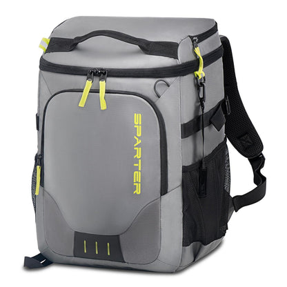 Isolierter Rucksack-Kühler 49 Dosen – Grau, Wasserdicht & Tragbar