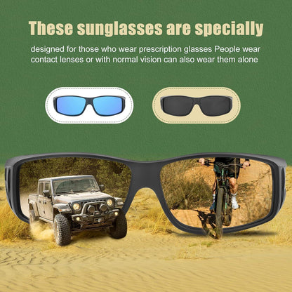 Polarisierte Überzieh-Sonnenbrille UV400 Schutz 2er Set