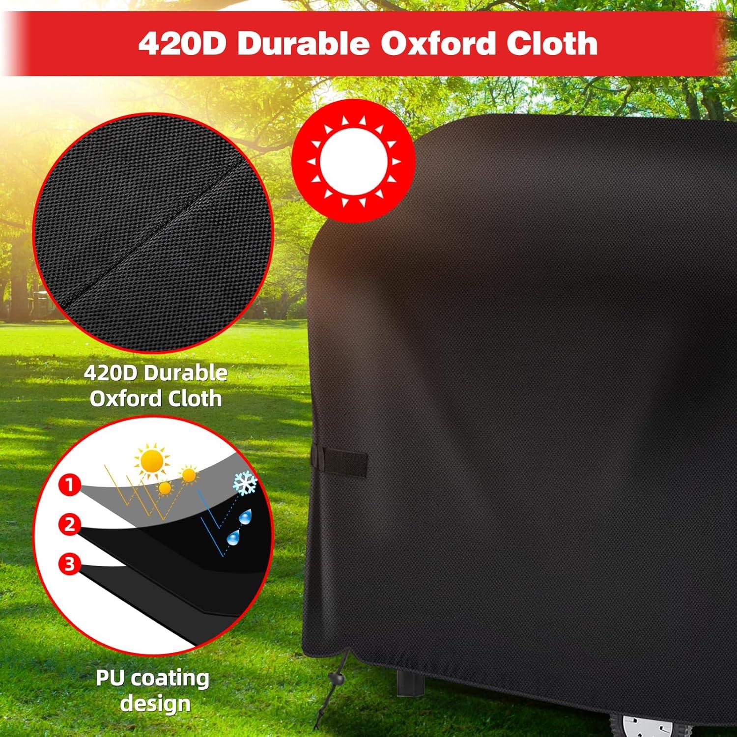 Grillabdeckung 420D Oxford-Stoff Gasgrill Wasserdicht 105 x 49 x 102cm