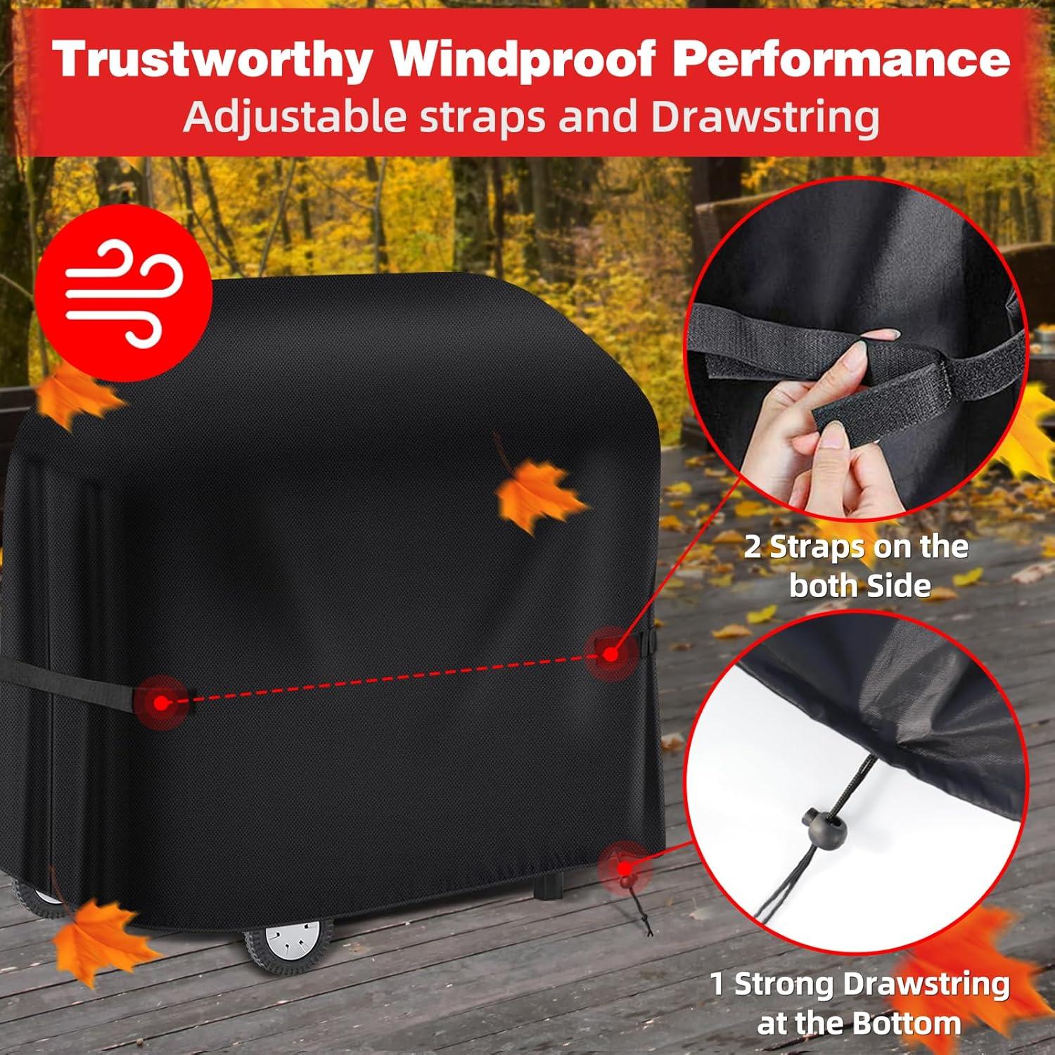 Grillabdeckung 420D Oxford-Stoff Gasgrill Wasserdicht 105x49x102cm