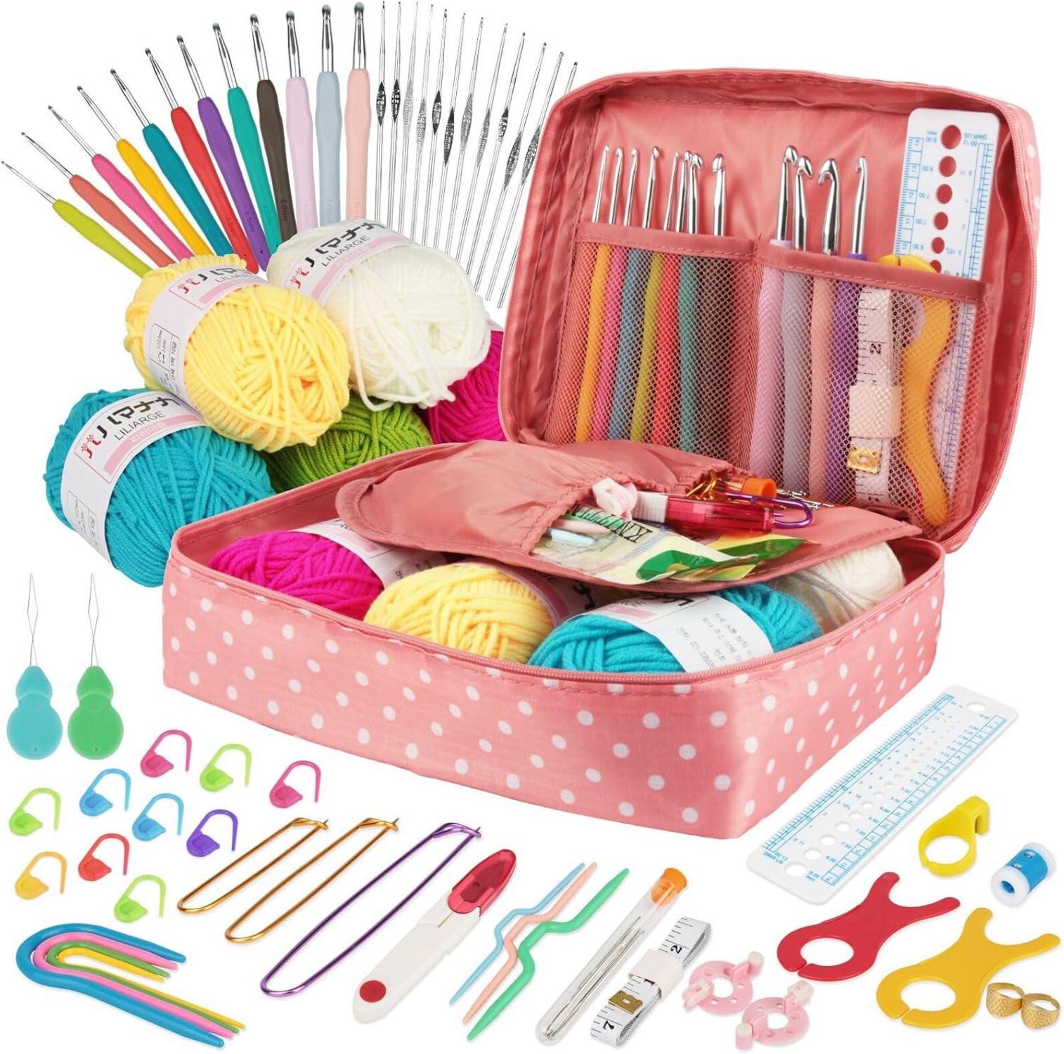 Häkelnadel Set 111 Stück Ergonomische Häkelnadeln Crochet Set für