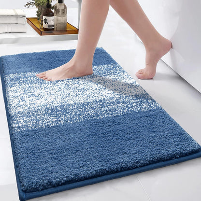 Badteppich Enyhom 45x65cm Blau rutschfest weich saugfähig