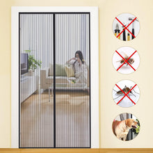 Fliegengitter Tür Magnet Insektenschutz Balkontür 110x210cm Schwarz