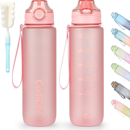 Sport Trinkflasche 1L BPA freie Tritan Wasserflasche auslaufsicher