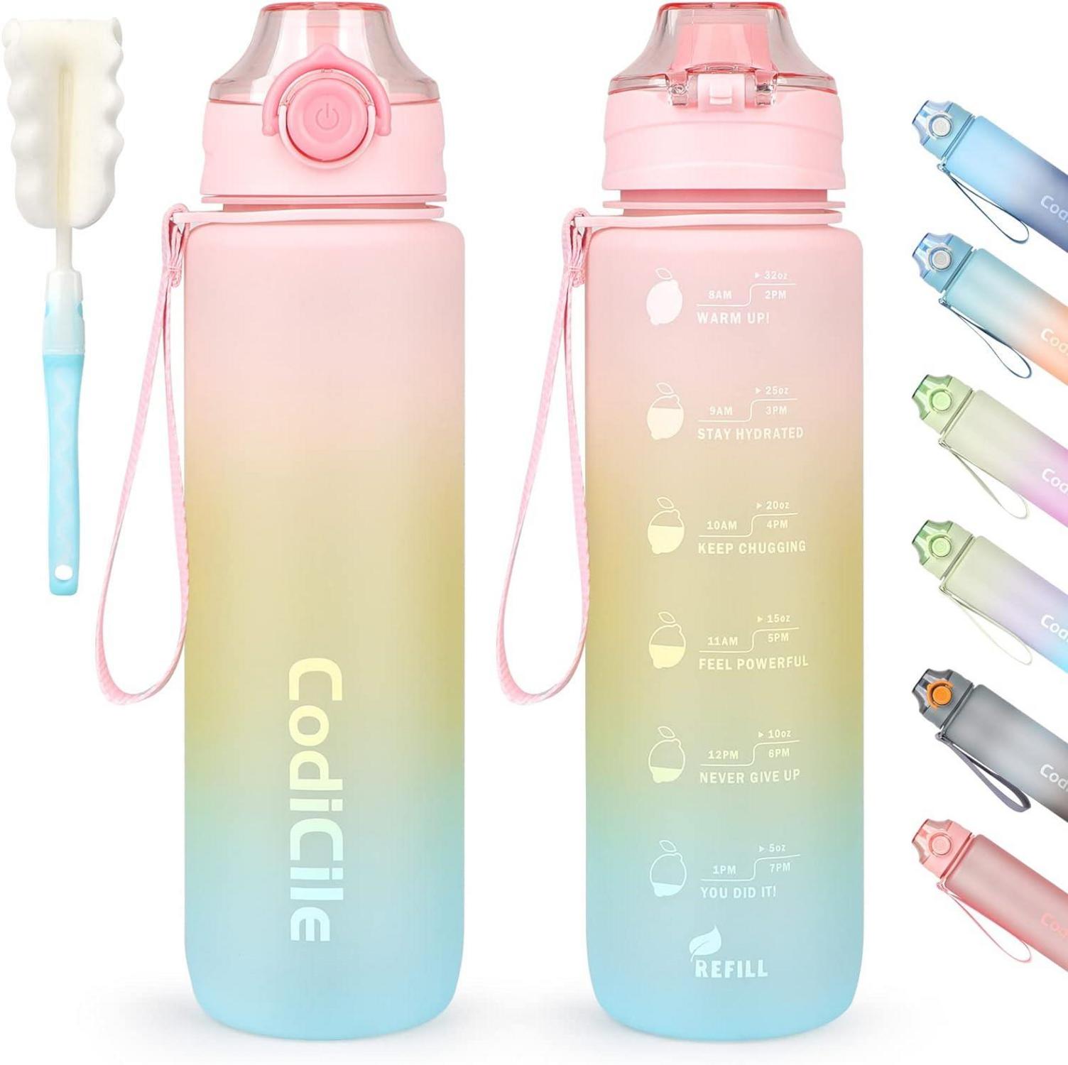 Sport Trinkflasche 1L BPA frei auslaufsicher für Fitness Büro Outdoor