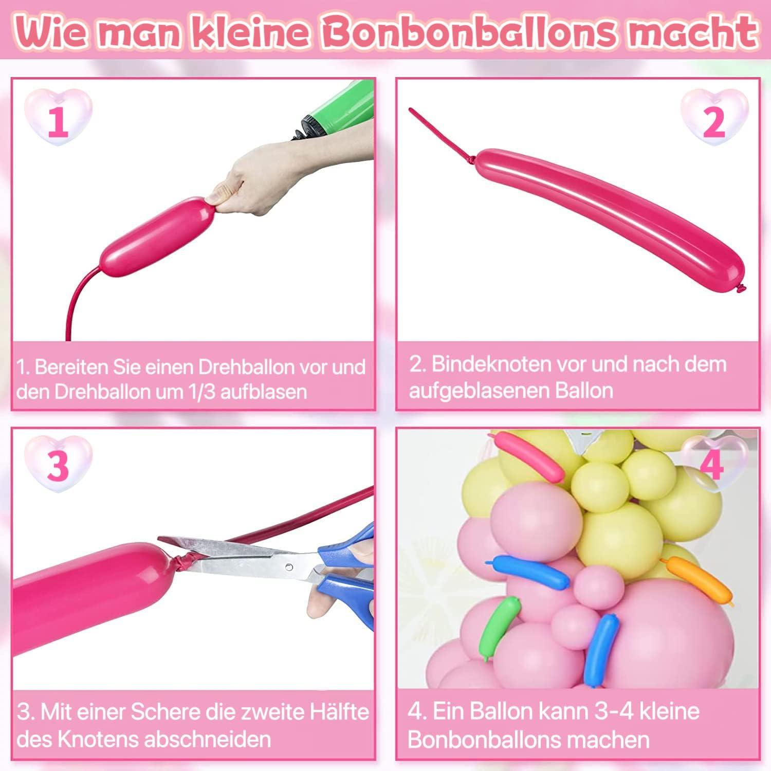 Mädchen Geburtstagsdeko Regenbogen Pastell Luftballons Donut Folienballon