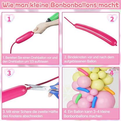 Mädchen Geburtstagsdeko Regenbogen Pastell Luftballons Donut Folienballon