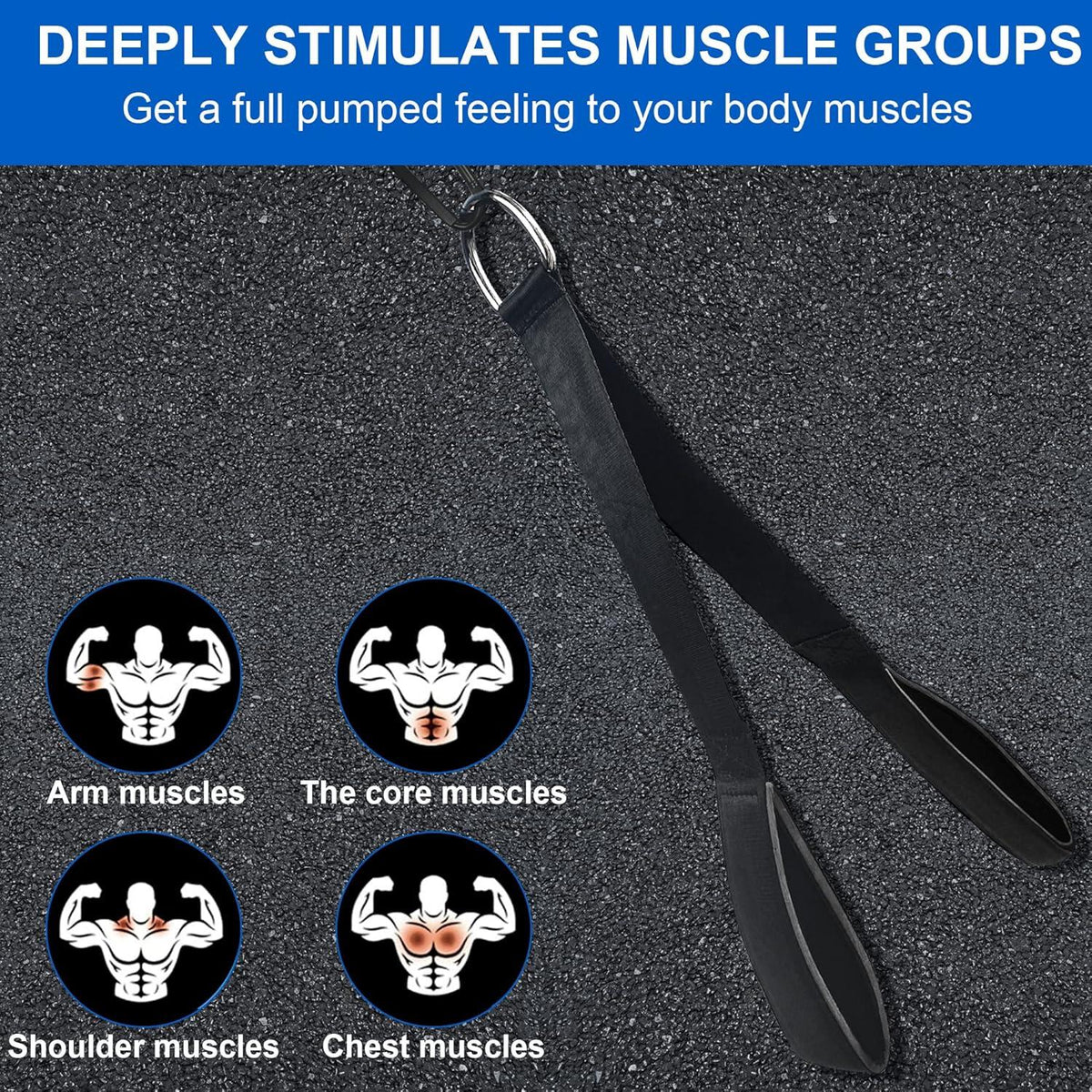 Topfinder Trizepsseil Gym Zubehör Fitness Kabelzug Kraftstation Bizeps Griffe