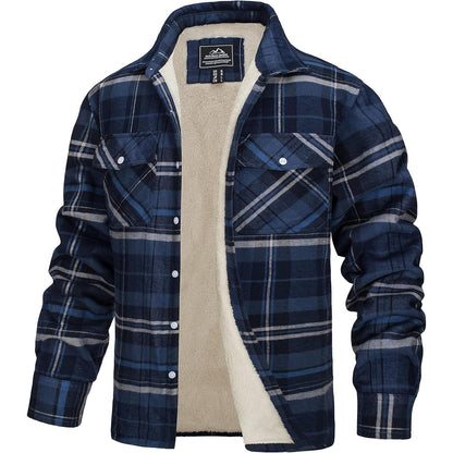 Herren Thermohemd mit Innenfleece, Blau Grau