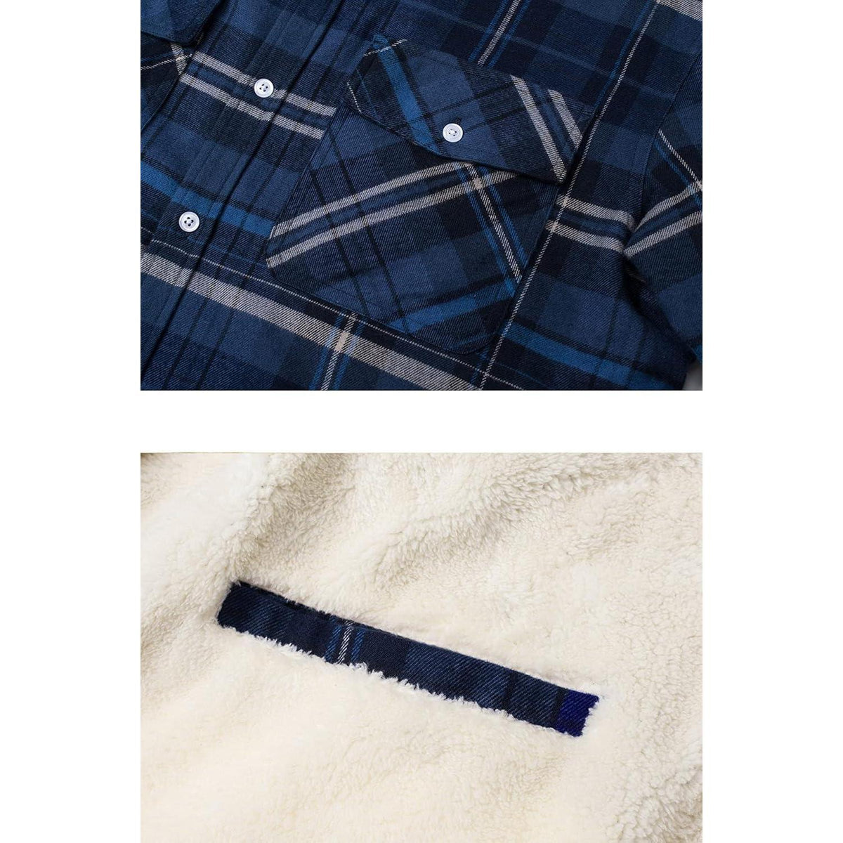 Herren Thermohemd mit Innenfleece, Blau Grau