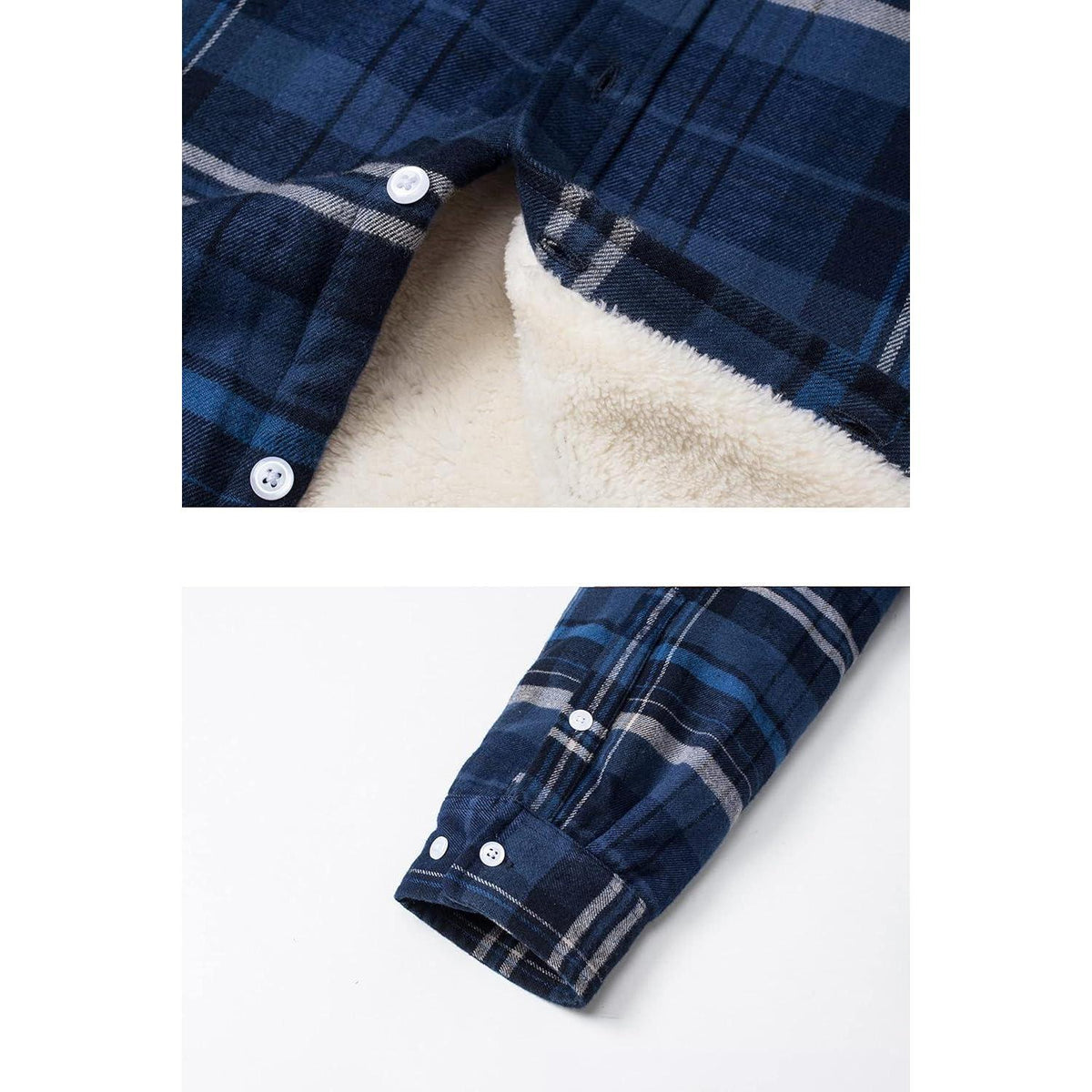 Herren Thermohemd mit Innenfleece, Blau Grau