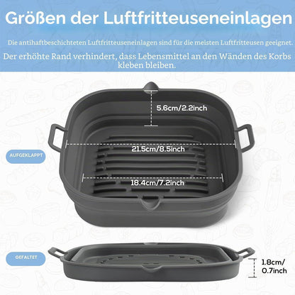 Silikonform für Heißluftfritteuse – Wiederverwendbar & Antihaft