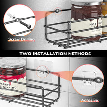 Wandregal Gewürzregal Edelstahl Schwarz 6er Organizer Ohne