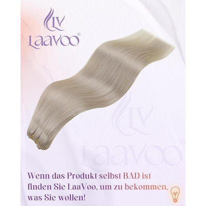 Echthaar Tressen zum Einnähen Blond #60 - 50cm, 100g