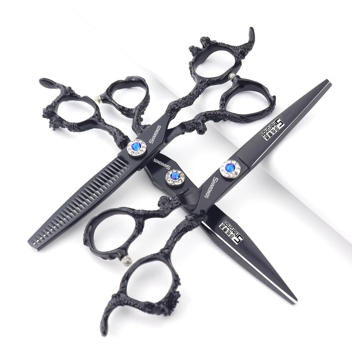 Professionelle Friseurschere Edelstahl 6+7 Zoll Set
