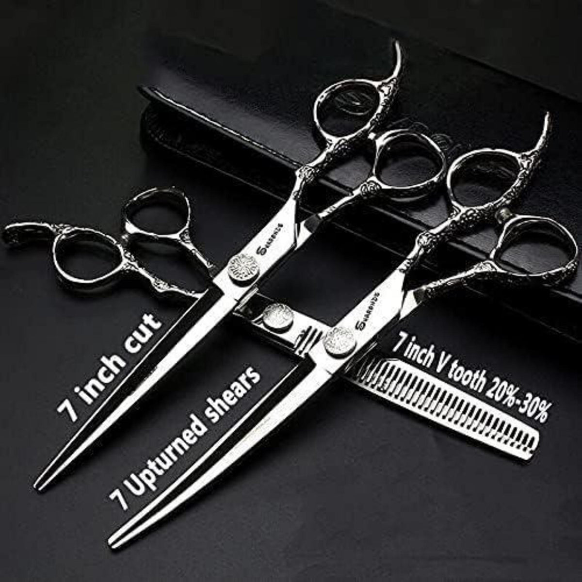 7-Zoll Profi Haarschneider Set – Scharfe Edelstahl Schere