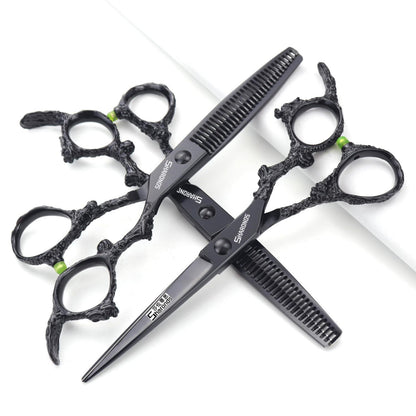 6-Zoll 440C Friseurschere Silber/Schwarz – Professionell & Scharf