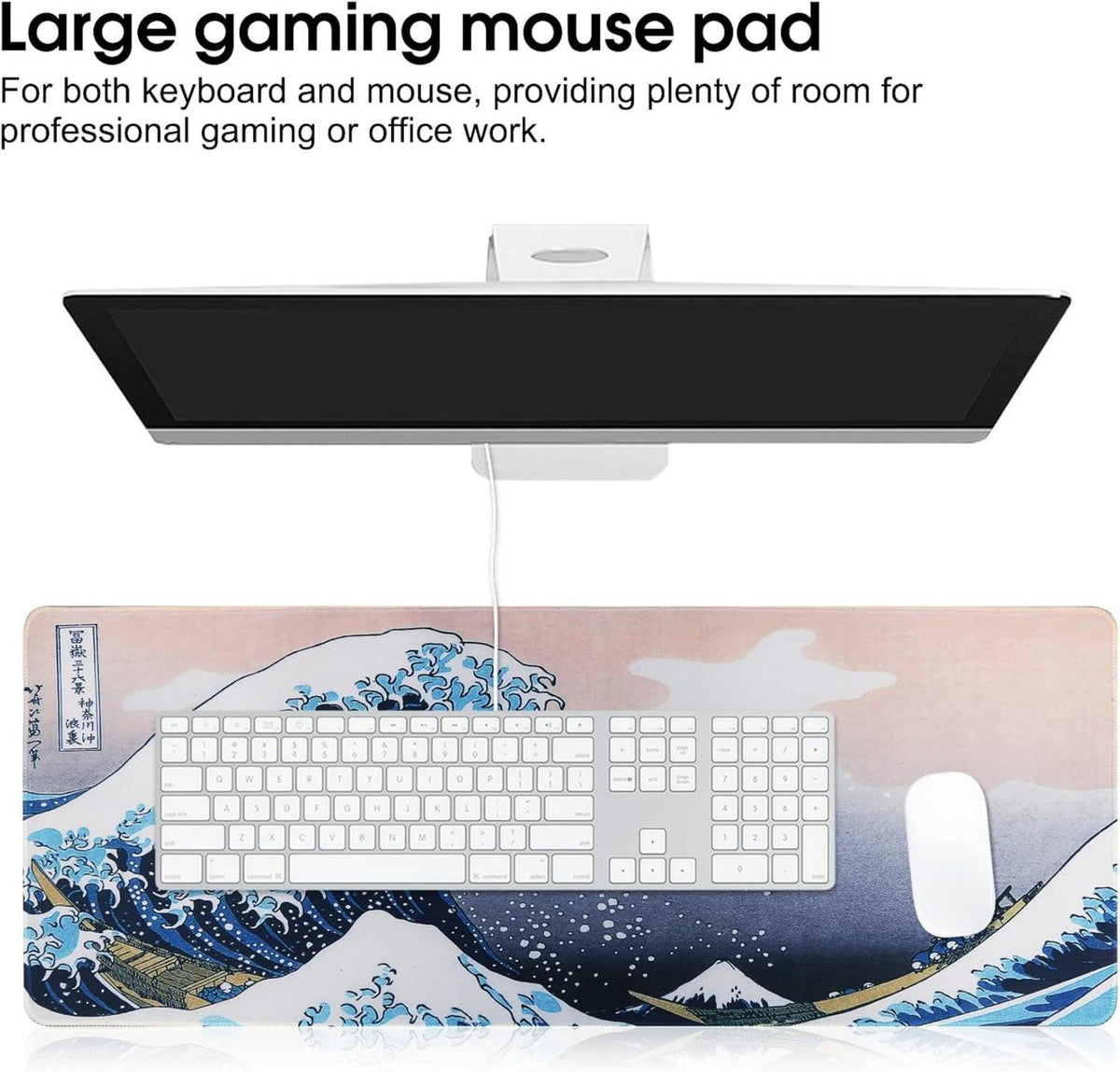 Gaming Mauspad XXL 60x30cm wasserdicht rutschfeste