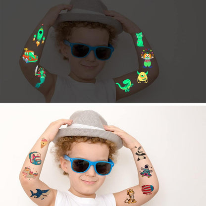 Leuchttattoos Kinder Set Glitzer Hautfreundlich Mitgebsel Magnetischer