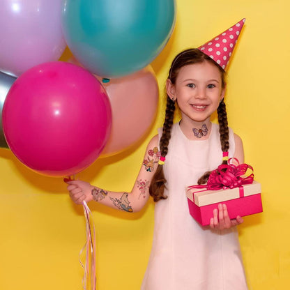 Kinder Tattoo Set 30 Leuchttattoos Glitzer Hautfreundlich Mädchen Jungen