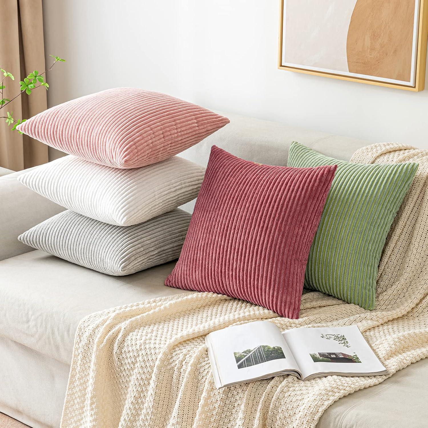 Kordsamt Kissenbezug 40x40 cm in Marmelade für Sofa Schlafzimmer