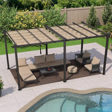 PURPLE LEAF Aluminium Pergola 3.65 x 5.5m Wasserdicht Stabil