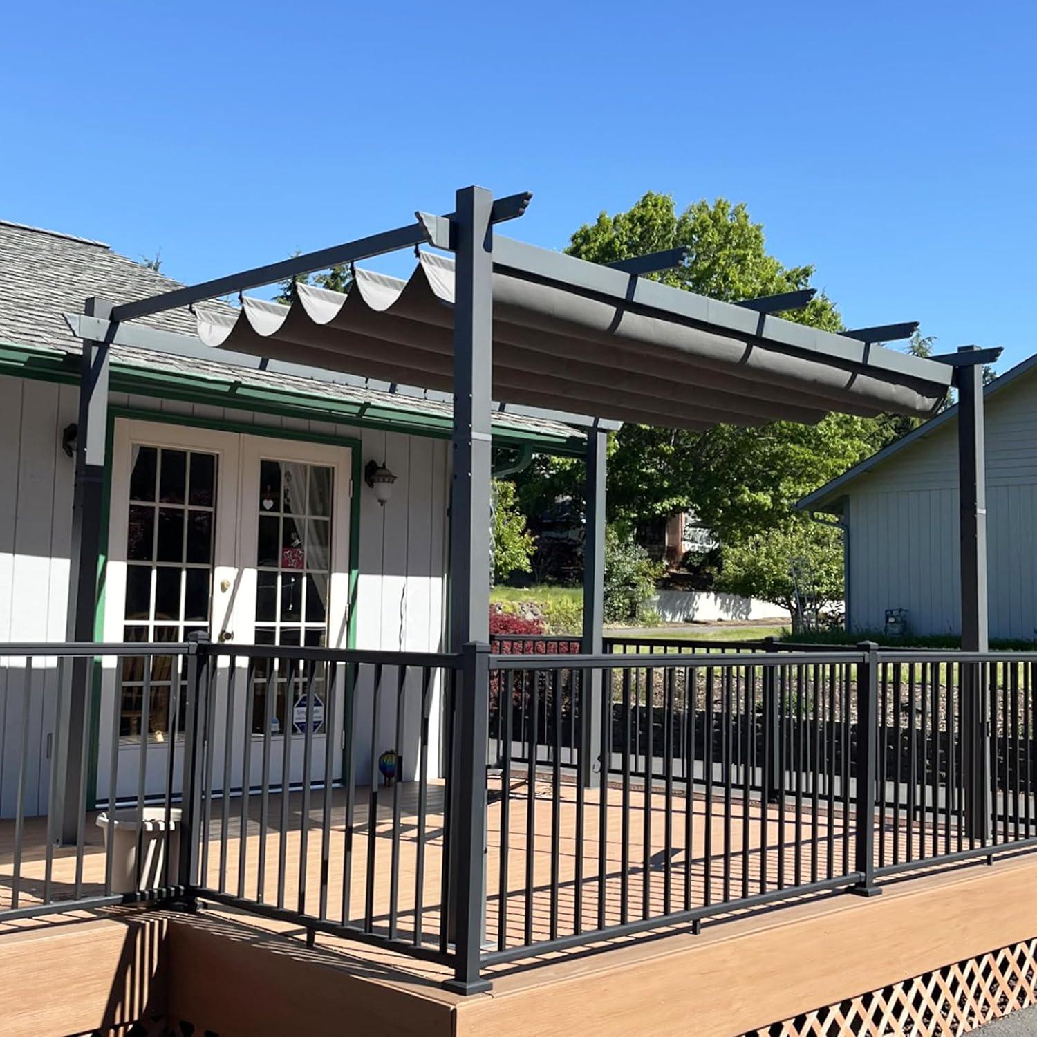 PURPLE LEAF Pergola Aluminium Garten Pavillon Wasserdicht 2.8 x 4 m