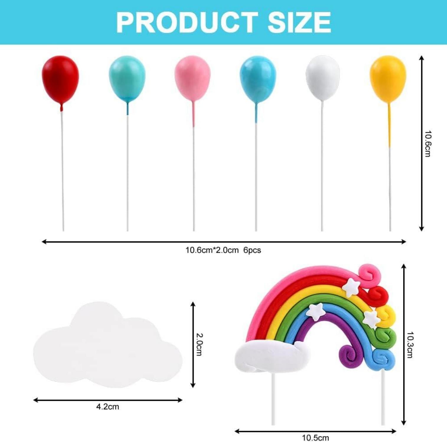 Tortendeko Geburtstag Macaron Kuchen Topper Regenbogen Wolke